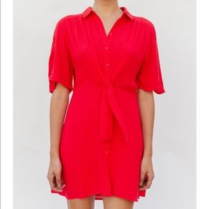 Red mini dress